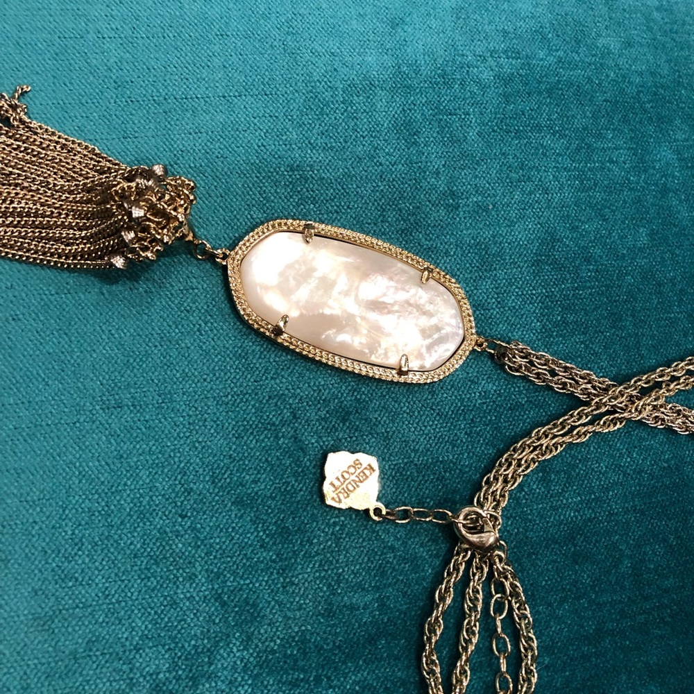 Kendra Scott Ivory Pearl Tassel Rayne Necklace - Picture 4 of 5